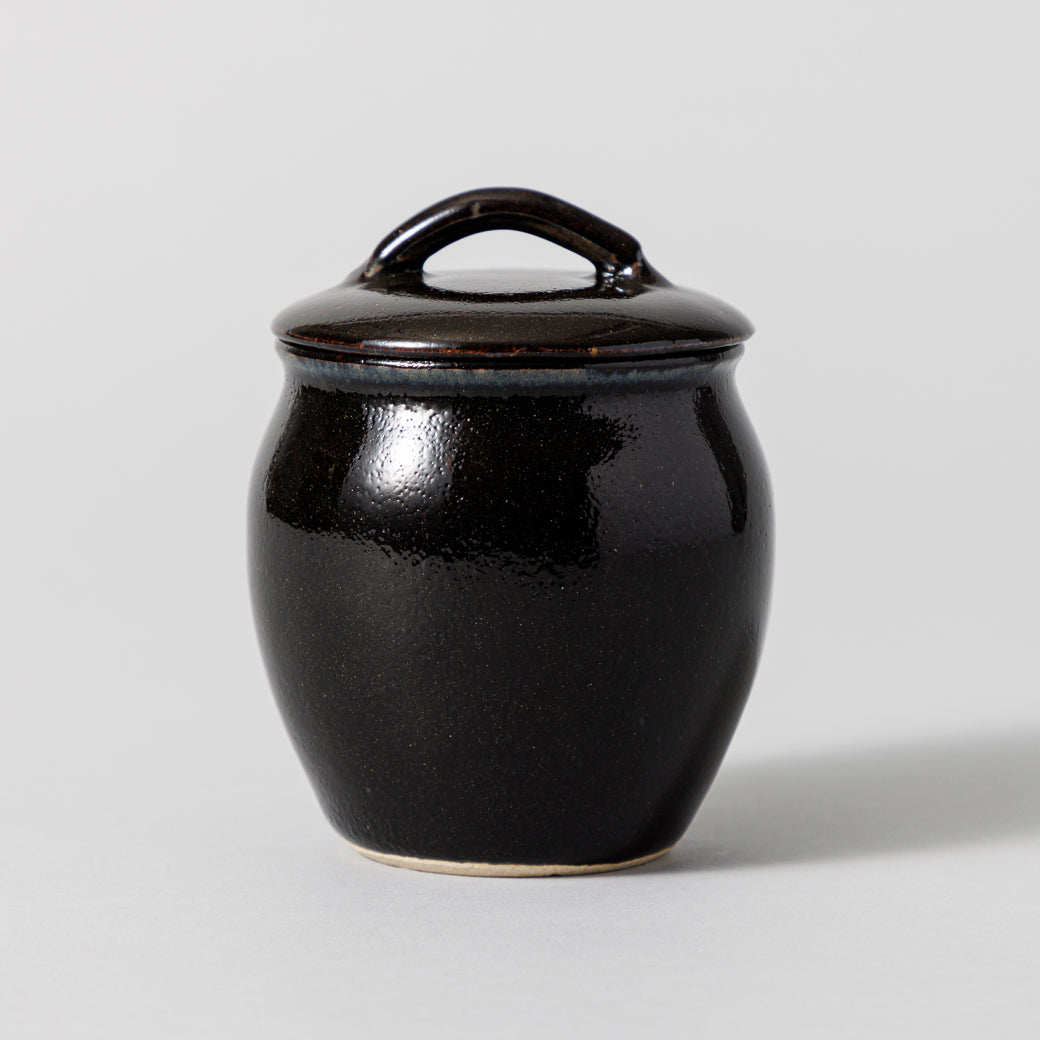 益子焼 壺 黒釉薬 – kuros.style
