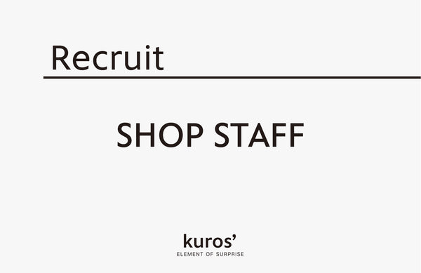 kuros'(クロス)　高輪NEWoMan POP-UP スタッフ募集