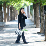 【OJO DE MEX×kuros'別注】Plastico CAGO Tote Chico CHECK ブラック×ホワイト S