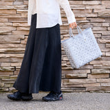 【OJO DE MEX×kuros'別注】Plastico CAGO Tote Regular ROMBO シルバー×ホワイト M