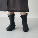 《フェア対象》"RAKA" SHORT BLACK x BLACK レインブーツ ショート 黒