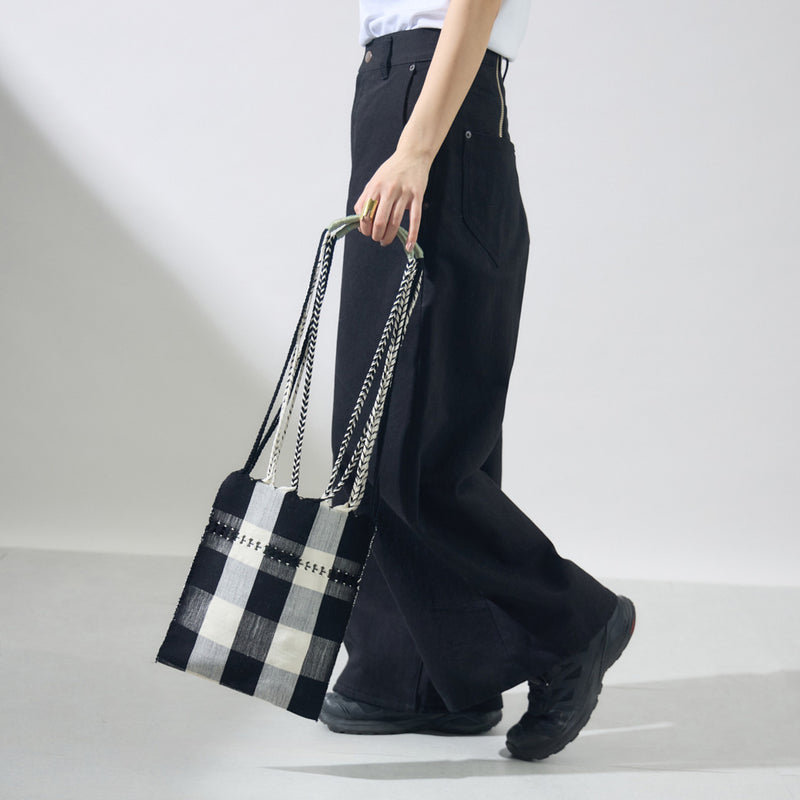 HERMES チェック柄サコッシュ ブラック ハンモックサコッシュ ギンガムチェック – kuros.style