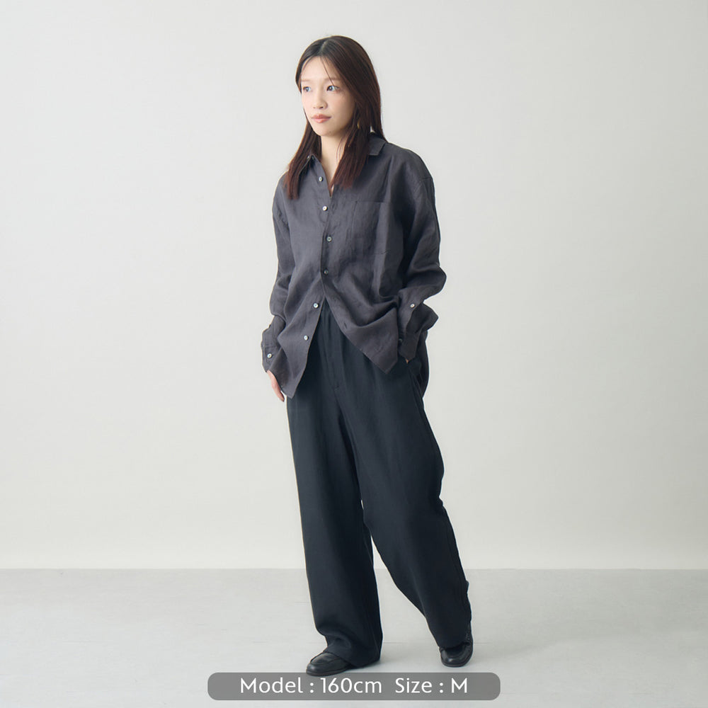 極美品】ドゥーズィエムクラス リネンシャツ 23ss ゆったり 羽織り 黒