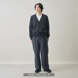 【kuros’オリジナル】和紙ニットカーディガン チャコールグレー | 日本製 メンズ