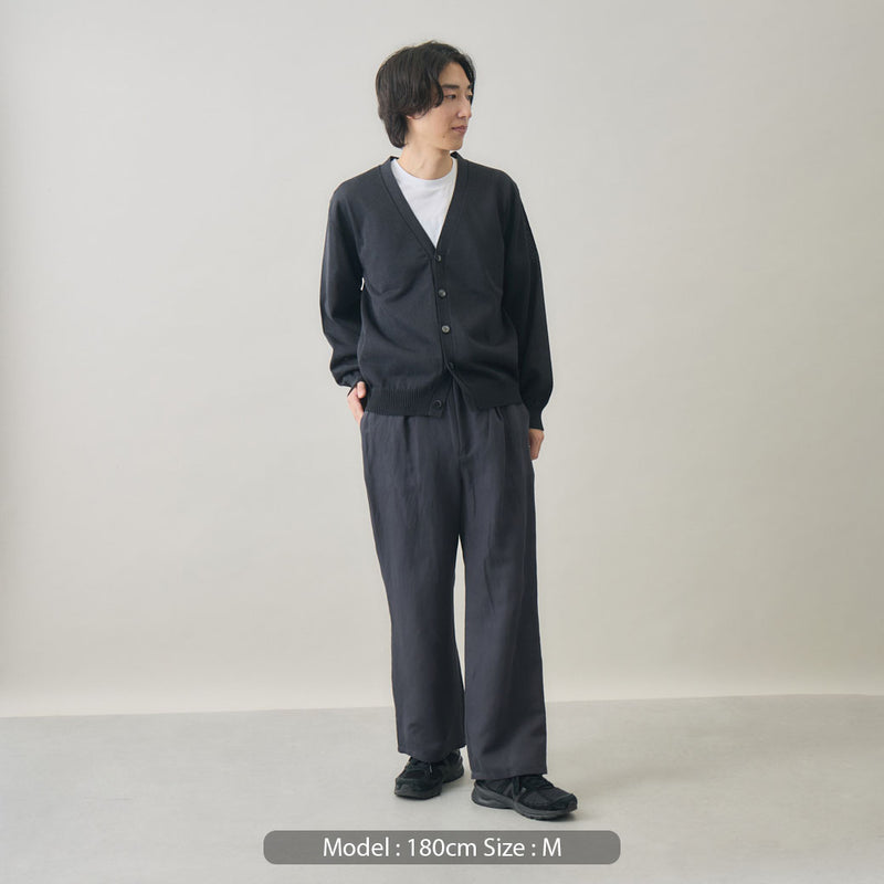 kuros'オリジナル】和紙ニットカーディガン チャコールグレー | 日本製