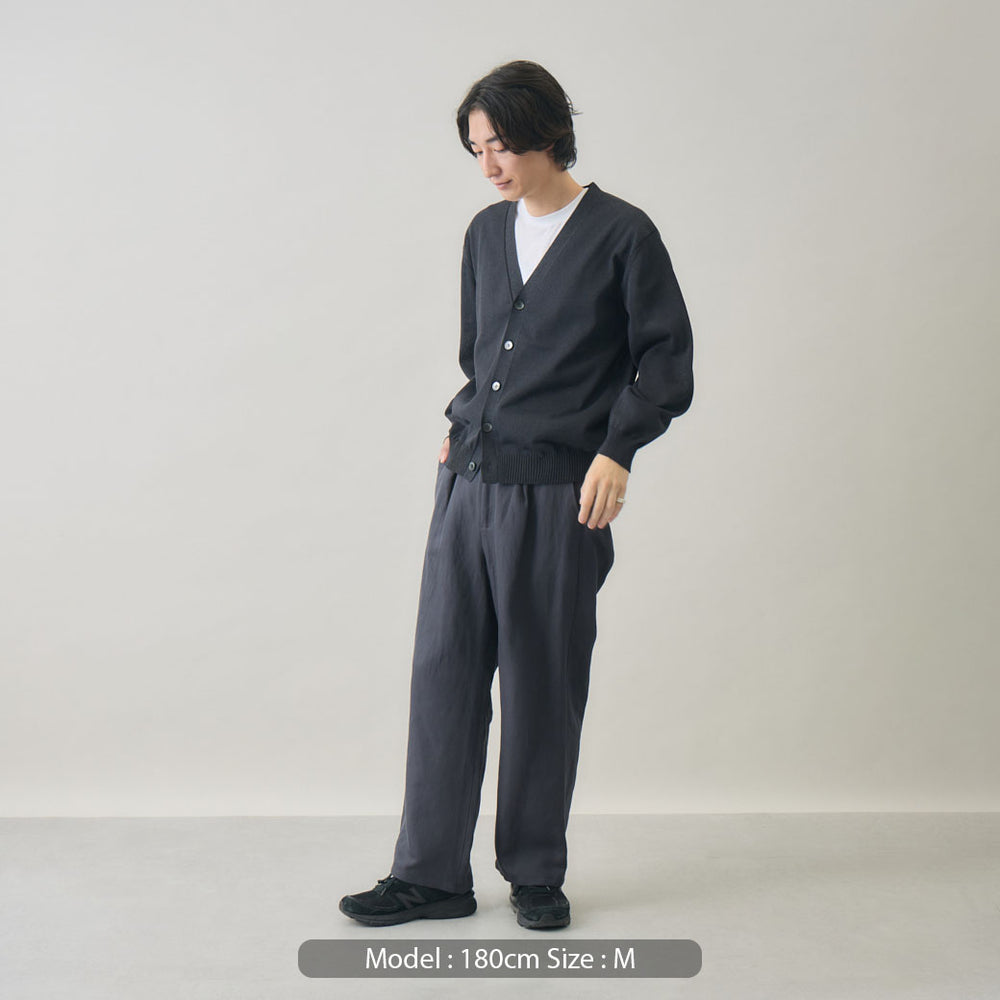 kuros'オリジナル】和紙ニットカーディガン チャコールグレー | 日本製