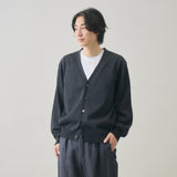 【kuros’オリジナル】和紙ニットカーディガン チャコールグレー | 日本製 メンズ