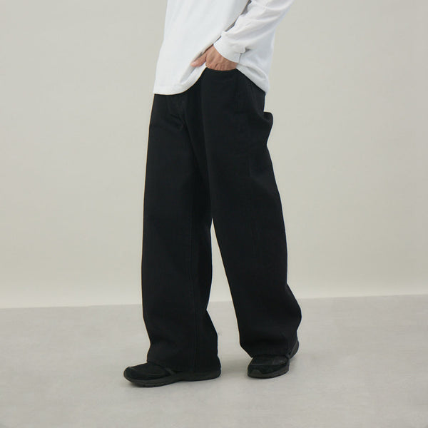 BLACK DENIM ASHLY JEAMS ストレートデニムパンツ｜コットン100％ 岡山産  ユニセックス