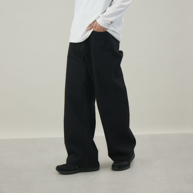 BLACK DENIM ASHLY JEAMS ストレートデニムパンツ｜コットン100％ 岡山産  ユニセックス
