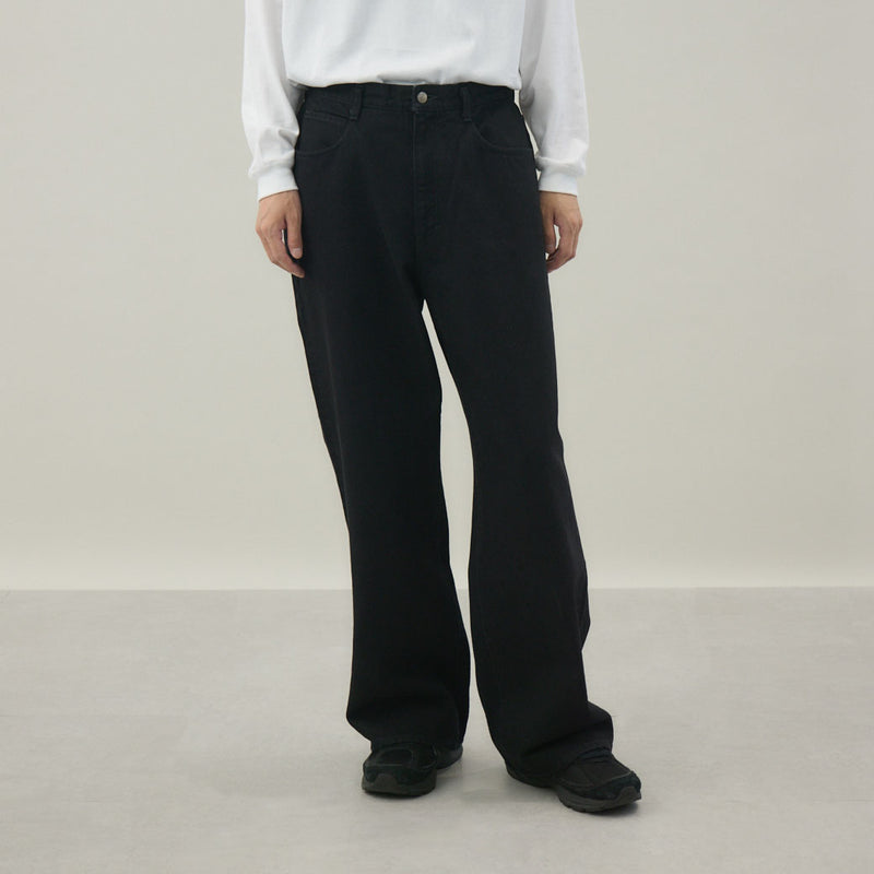 BLACK DENIM ASHLY JEAMS ストレートデニムパンツ｜コットン100％ 岡山産  ユニセックス