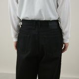 BLACK DENIM ASHLY JEAMS ストレートデニムパンツ｜コットン100％ 岡山産  ユニセックス