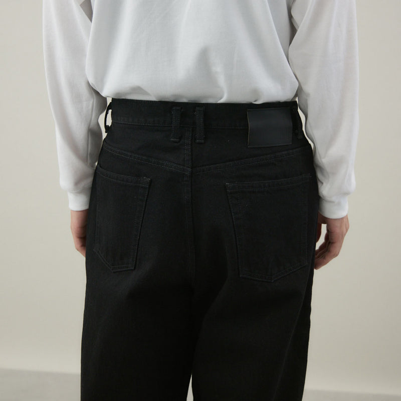 BLACK DENIM ASHLY JEAMS ストレートデニムパンツ｜コットン100％ 岡山産  ユニセックス