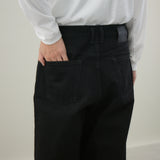 BLACK DENIM ASHLY JEAMS ストレートデニムパンツ｜コットン100％ 岡山産  ユニセックス