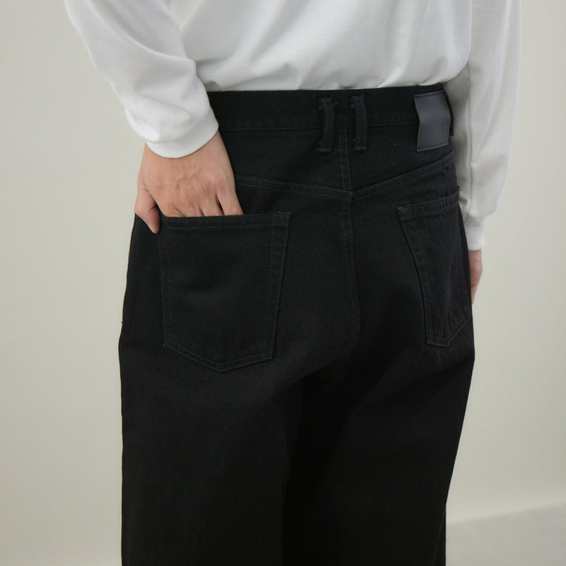 BLACK DENIM ASHLY JEAMS ストレートデニムパンツ｜コットン100％ 岡山産  ユニセックス