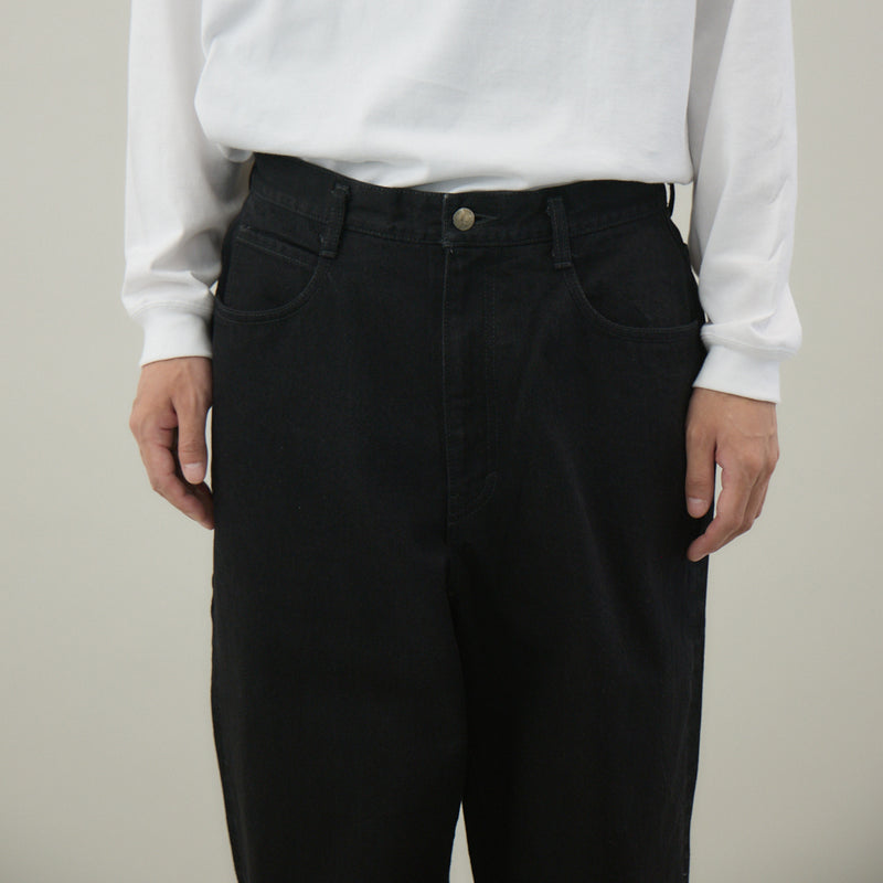BLACK DENIM ASHLY JEAMS ストレートデニムパンツ｜コットン100％ 岡山産  ユニセックス