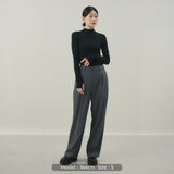 【kuros’オリジナル】ウールタートルネックロングTシャツ｜ ウール100％ 日本製 レディース