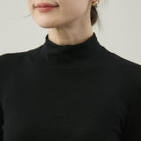 【kuros’オリジナル】ウールタートルネックロングTシャツ｜ ウール100％ 日本製 レディース