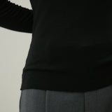 【kuros’オリジナル】ウールタートルネックロングTシャツ｜ ウール100％ 日本製 レディース