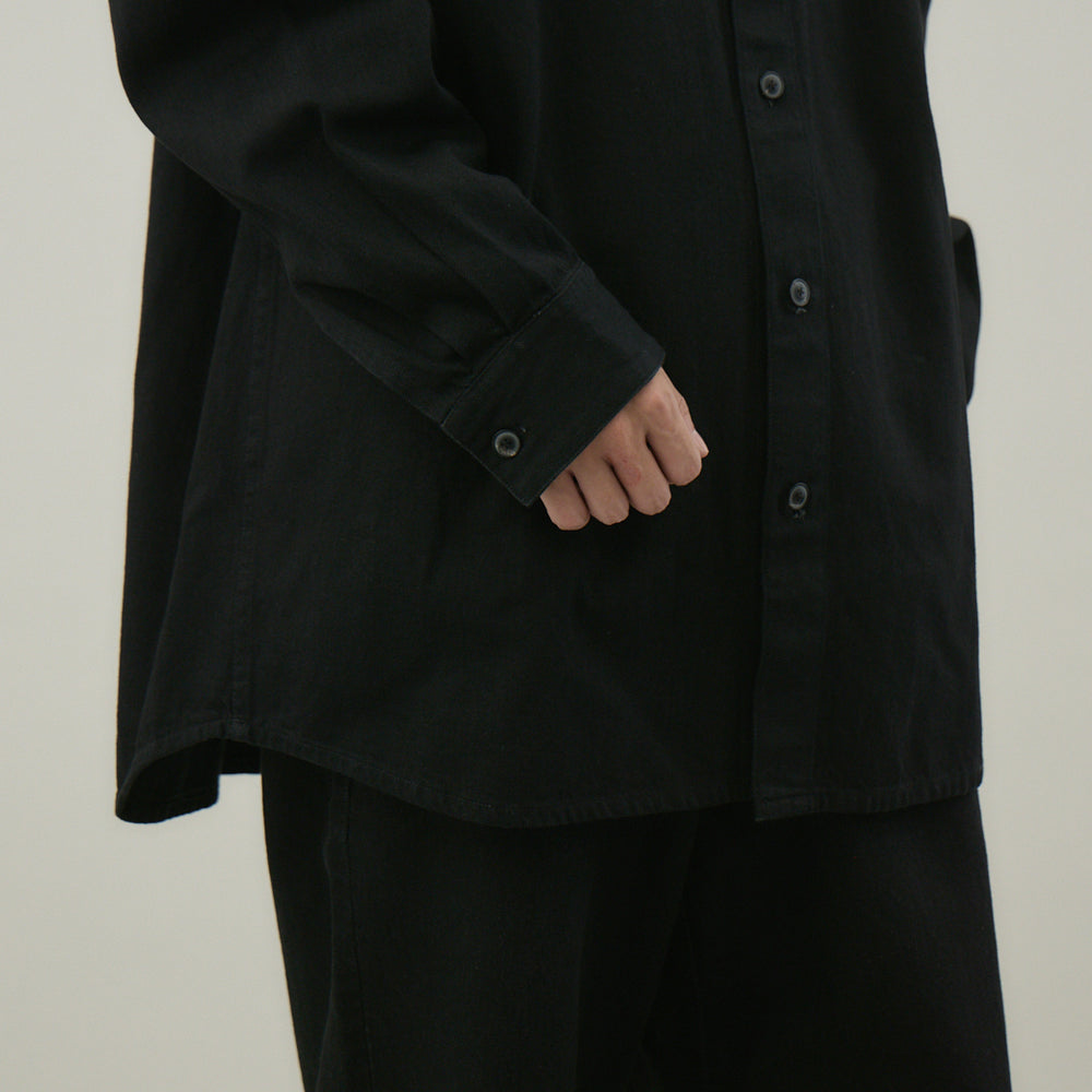 BLACK DENIM CLIO SHIRT デニムシャツ｜コットン100％ 岡山産 ユニ