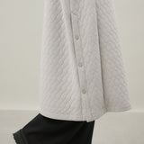 キルティングジャカードカーディコート｜ 軽量 イージーケア レディース