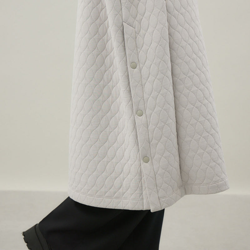 キルティングジャカードカーディコート｜ 軽量 イージーケア レディース