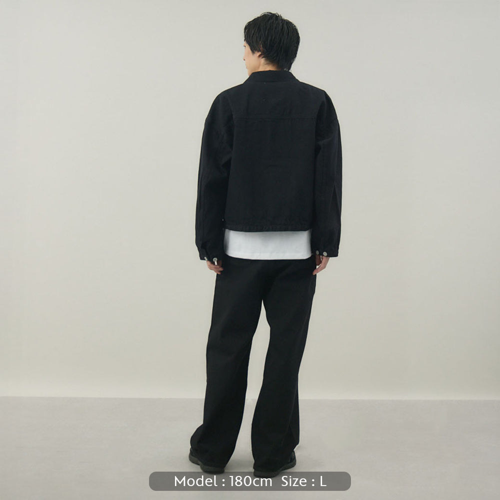 DENSE BLACK ONE WASH デニムジャケット | 綿100％ ユニセックス