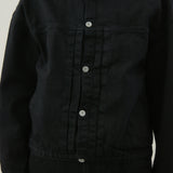 DENSE BLACK ONE WASH デニムジャケット | 綿100％ ユニセックス