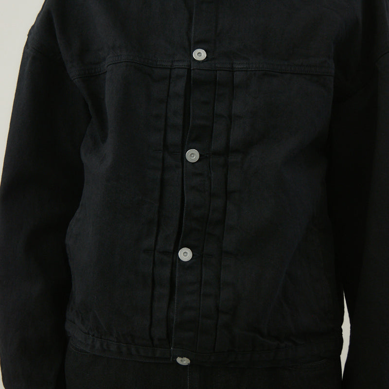 DENSE BLACK ONE WASH デニムジャケット | 綿100％ ユニセックス