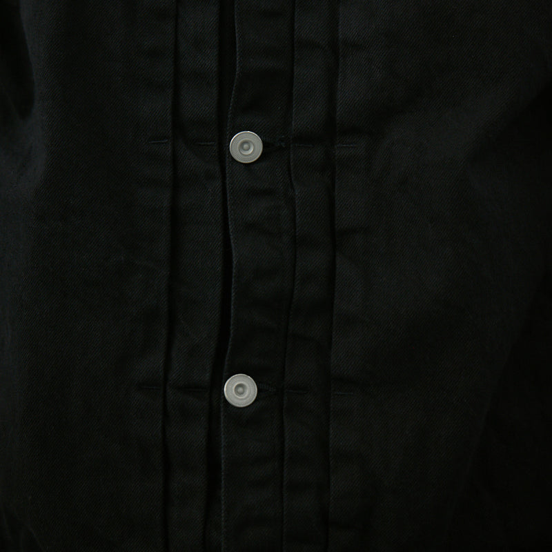 DENSE BLACK ONE WASH デニムジャケット | 綿100％ ユニセックス
