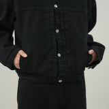 DENSE BLACK ONE WASH デニムジャケット | 綿100％ ユニセックス
