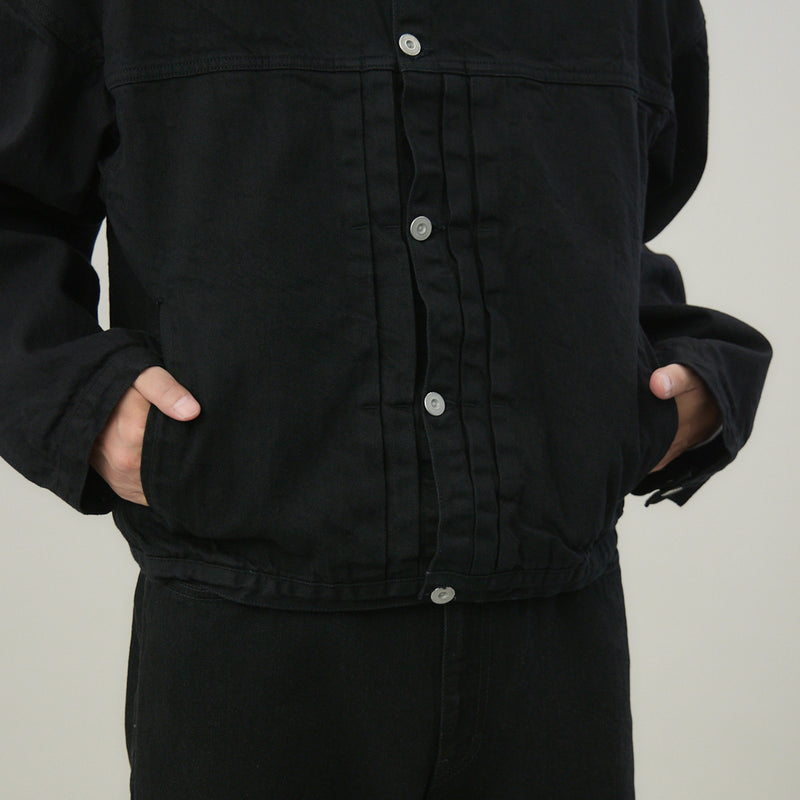 DENSE BLACK ONE WASH デニムジャケット | 綿100％ ユニセックス