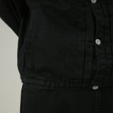 DENSE BLACK ONE WASH デニムジャケット | 綿100％ ユニセックス