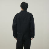 DENSE BLACK ONE WASH デニムジャケット | 綿100％ ユニセックス