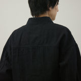 DENSE BLACK ONE WASH デニムジャケット | 綿100％ ユニセックス