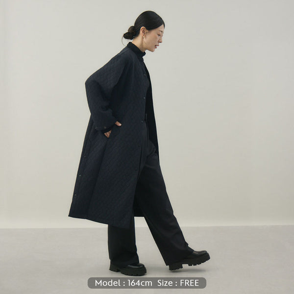 キルティングジャカードカーディコート｜ 軽量 イージーケア レディース