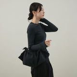 風呂敷バッグ Sサイズ HERRIE FUROSHIKI ONE HANDLE BAG｜ハンドバッグ ユニセックス 黒