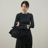 風呂敷バッグ Sサイズ HERRIE FUROSHIKI ONE HANDLE BAG｜ハンドバッグ ユニセックス 黒