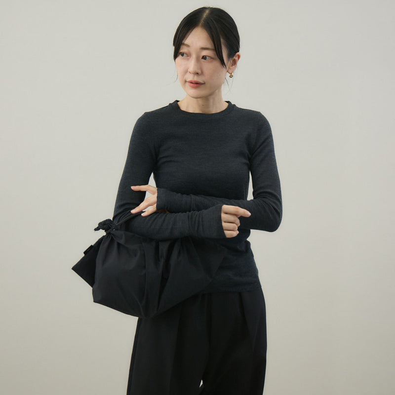 風呂敷バッグ Sサイズ HERRIE FUROSHIKI ONE HANDLE BAG｜ハンドバッグ ユニセックス 黒