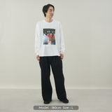 Live Your Life L/S TEE｜綿100％ ユニセックス 白