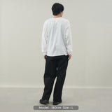 Live Your Life L/S TEE｜綿100％ ユニセックス 白