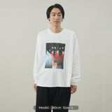 Live Your Life L/S TEE｜綿100％ ユニセックス 白