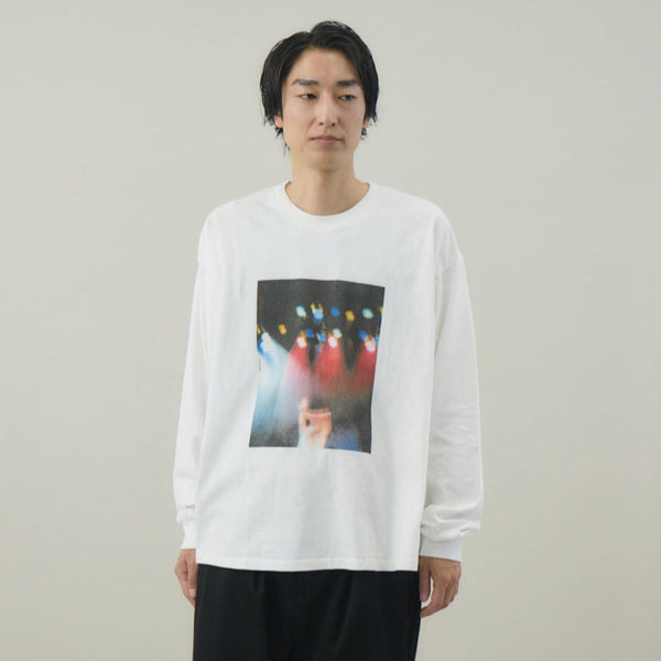 Live Your Life L/S TEE｜綿100％ ユニセックス 白