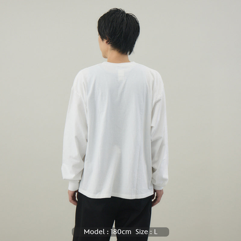 Live Your Life L/S TEE｜綿100％ ユニセックス 白