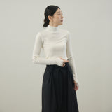 【kuros’オリジナル】ウールタートルネックロングTシャツ｜ ウール100％ 日本製 レディース
