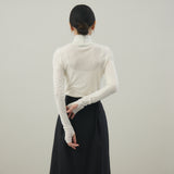 【kuros’オリジナル】ウールタートルネックロングTシャツ｜ ウール100％ 日本製 レディース