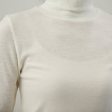 【kuros’オリジナル】ウールタートルネックロングTシャツ｜ ウール100％ 日本製 レディース