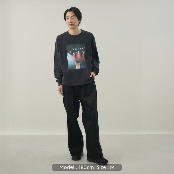 Live Your Life L/S TEE -BLEACH｜綿100％ ユニセックス 黒