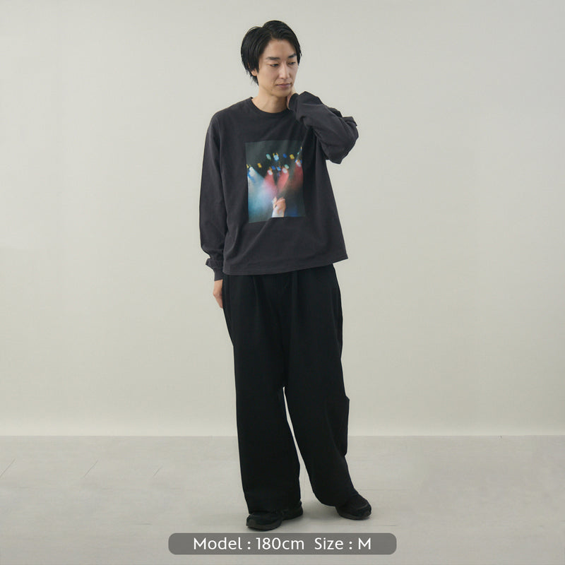 Live Your Life L/S TEE -BLEACH｜綿100％ ユニセックス 黒