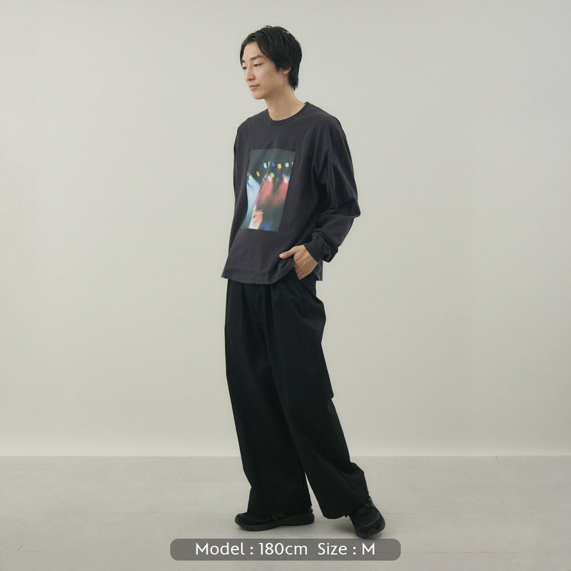 Live Your Life L/S TEE -BLEACH｜綿100％ ユニセックス 黒