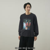 Live Your Life L/S TEE -BLEACH｜綿100％ ユニセックス 黒